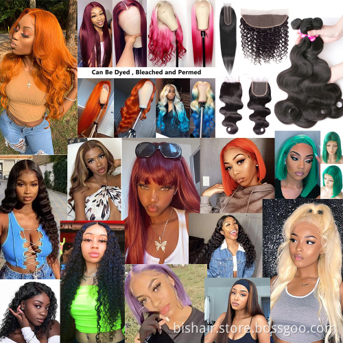 13*4 Real Hair 360 Lace Wig Brazil Hair Lace Curved Wave Short Hair Bunch Braids Suitable for Women Natural Color Wholesalers